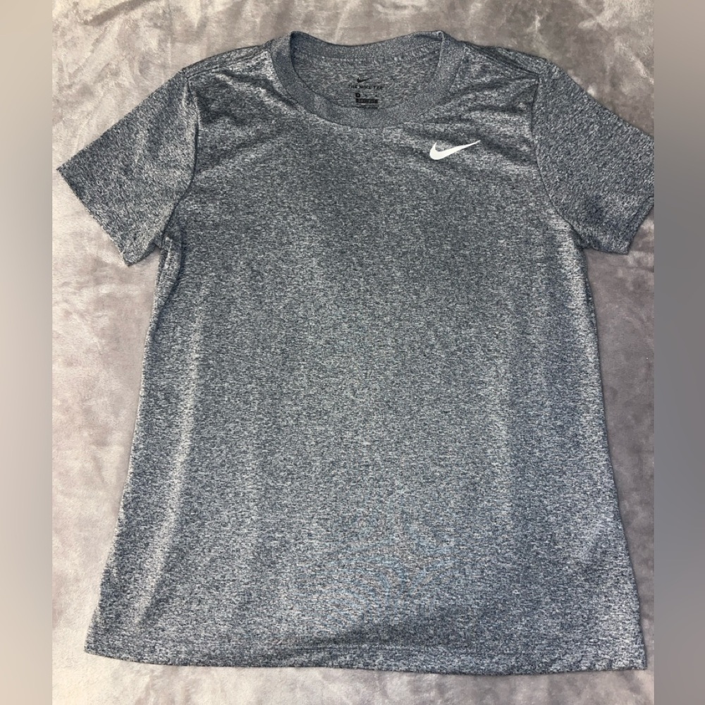 NIKE Athletic Tee-Shirt - Medium Size Navy Blue/Grey